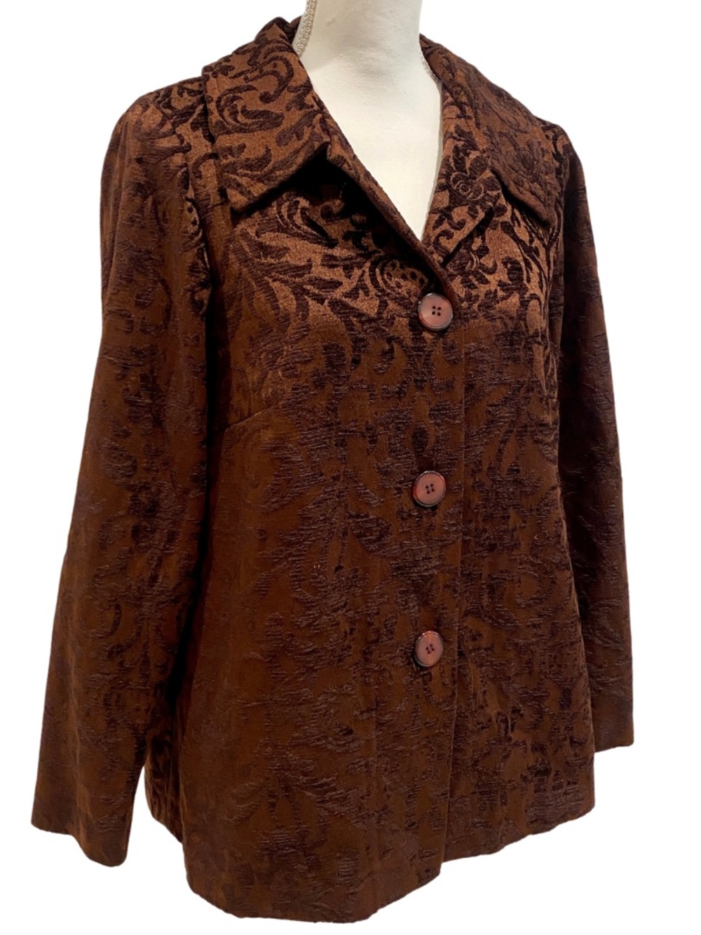 NWOT Brown Jacquard Blazer Jacket | Handcrafted in Ireland! (S)